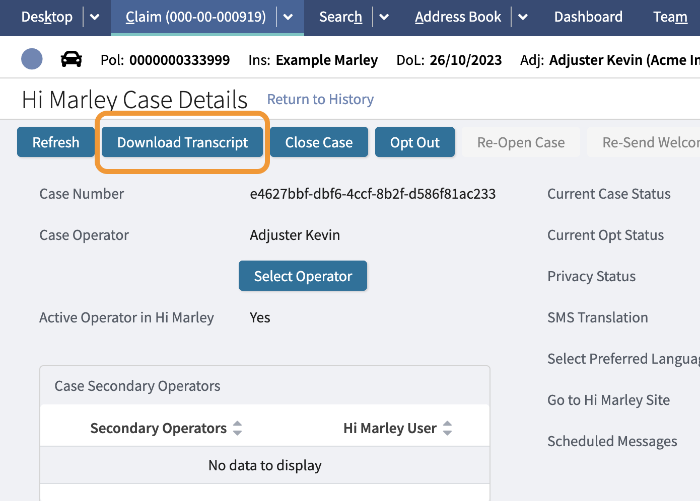ClaimCenter Guidewire Cloud OOTB Guide Hi Marley